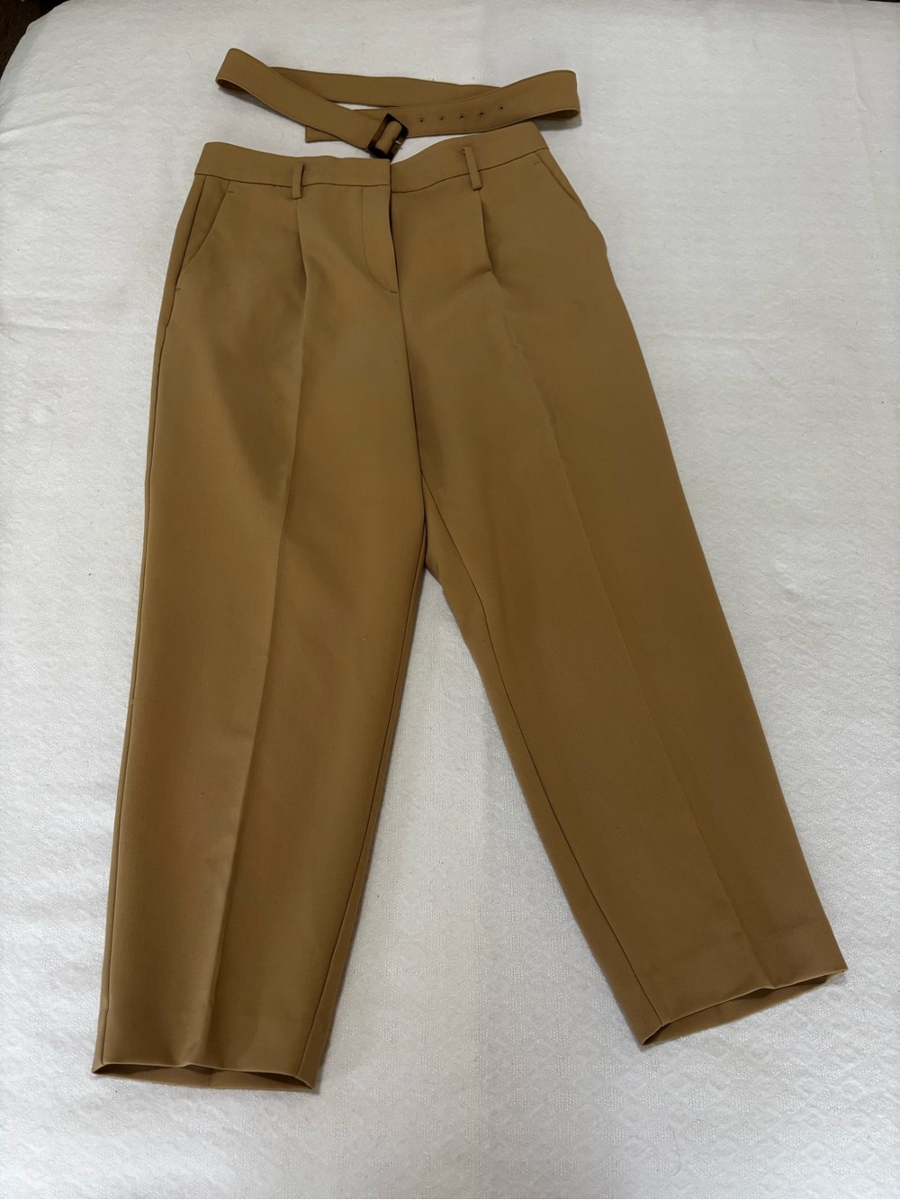 Ann Taylor Women's Dress Pants and Matching Belt in Camel